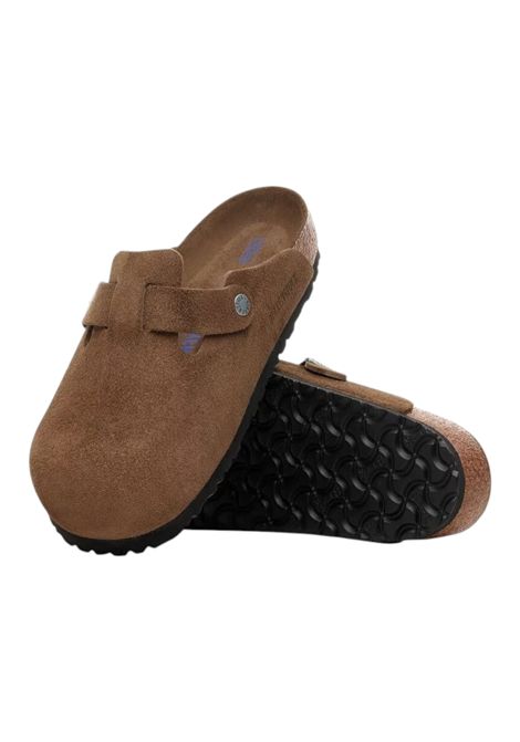 Boston soft footbedSuede leather - Dark Tea Tonal BIRKENSTOCK | shoes | 1030861DARK TEA